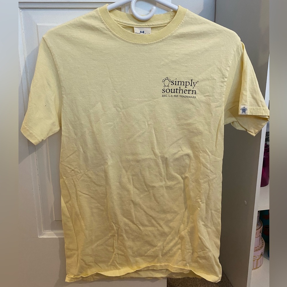 Simply Southern small yellow tee shirt